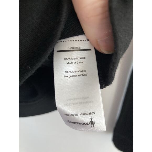 Smartwool Shirt Womens Medium Black Merino 250 Baselayer Crew Thermal Top - Picture 5 of 9